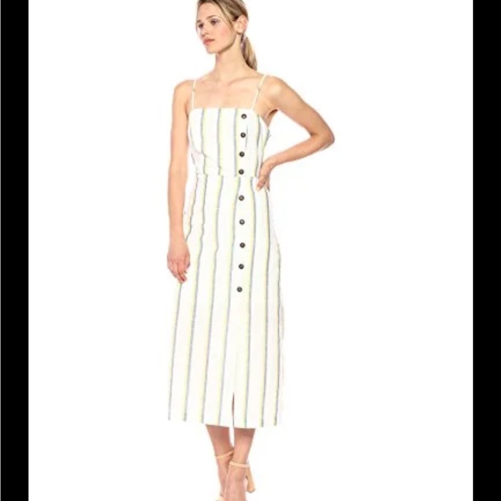 J.O.A. White Cream Buttoned Sundress Maxi